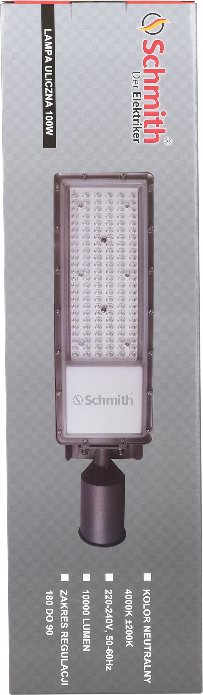 Pouličná lampa Schmith 100 W 10000 lm napájaná zo siete